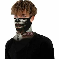 CADEAUX Cache-cou Masque Facial Couvrant Bandanas Pour Hommes Femmes été UV Visage écharpe Masque Couverture Masque Facial Bandeaux -Protection des voies respiratoires Soldes 66805061 5