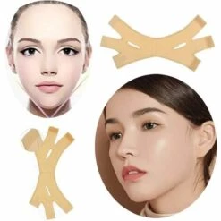 BF Lot De 2 Liftings Du Visage, Masque Amincissant En Forme De V, Bandages Indolores Pour Le Lifting Du Visage, élimine Le Relâchement Cutané, Lifte, Raffermit, Anti-rides. -Protection des voies respiratoires Soldes 66858529 3