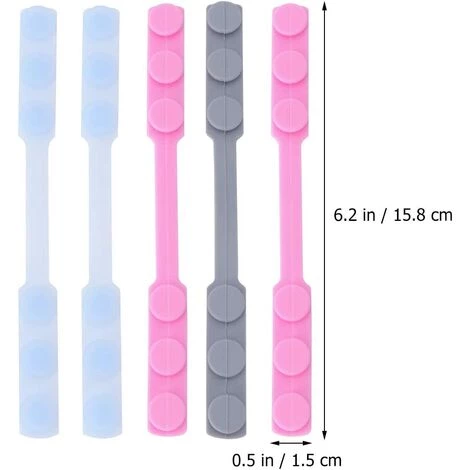 OCXIN 5 Pièces Crochet De Masque Crochet D'Oreille En Silicone Support D'Oreille Crochet D'Oreille Coussinets D'Oreille Crochet D'Oreille Réglable Pour DIY Ma Ske Protège-Oreille Couverture D'Oreille Bouclier Visage (Aléatoire) 4 OCXIN 5 Pièces Crochet De Masque Crochet D'Oreille En Silicone Support D'Oreille Crochet D'Oreille Coussinets D'Oreille Crochet D'Oreille Réglable Pour DIY Ma Ske Protège-Oreille Couverture D'Oreille Bouclier Visage (Aléatoire) – Image 2