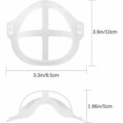 FLETéçA 6 Pièces Réutilisables Et Lavables Montures 3D Cadre De Support De Couverture De Visage En Silicone Pour Supports Intérieurs De Masque, Protège-nez Et Bouche -Protection des voies respiratoires Soldes 66969608 2