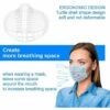 FLETéçA Le Protecteur De Rouge à Lèvres 3D Vous Aide à Respirer Doucement, Support De Protecteur De Rouge à Lèvres En Silicone Réutilisable Pour Femmes Et Hommes, Support Interne Empêche Le Support 3D -Protection des voies respiratoires Soldes 66970260 1