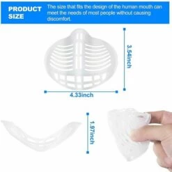 FLETéçA Le Protecteur De Rouge à Lèvres 3D Vous Aide à Respirer Doucement, Support De Protecteur De Rouge à Lèvres En Silicone Réutilisable Pour Femmes Et Hommes, Support Interne Empêche Le Support 3D -Protection des voies respiratoires Soldes 66970260 2