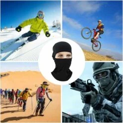 BDD Masques De Cagoule 2 Pièces, Cagoule De Moto Tactique De Pêche D'alpinisme D'équitation En Plein Air, Léger Et Respirant -Protection des voies respiratoires Soldes 66976660 5