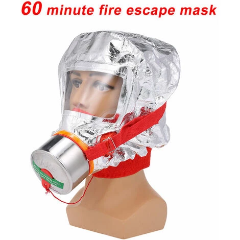 KAEJYIUT Feu Eacape Masque Visage Auto-Sauvetage Masque De Protection Respiratoire De Gaz Face Couverture Personnelle Evacuation D'Urgence De Capot, Argent, 60 Minutes 3 KAEJYIUT Feu Eacape Masque Visage Auto-Sauvetage Masque De Protection Respiratoire De Gaz Face Couverture Personnelle Evacuation D'Urgence De Capot, Argent, 60 Minutes