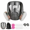 KAEJYIUT Respirateur Intégral Réutilisable Couverture Intégrale Respirateur à Vapeur Organique 18 En 1 Large Champ De Vision Pour La Protection Du Travail -Protection des voies respiratoires Soldes 66996701 1