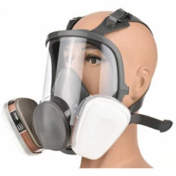KAEJYIUT Respirateur Intégral Réutilisable Couverture Intégrale Respirateur à Vapeur Organique 18 En 1 Large Champ De Vision Pour La Protection Du Travail -Protection des voies respiratoires Soldes 66996701 4