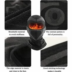 BF 1pc Cagoule, Masque D'hiver, écharpe Coupe-vent, Cache-cou, Masque Thermique Intérieur De Casque De Ski Polaire, Convient Pour Un Tour De Tête De 48 à 65 Cm 11 BF 1pc Cagoule, Masque D'hiver, écharpe Coupe-vent, Cache-cou, Masque Thermique Intérieur De Casque De Ski Polaire, Convient Pour Un Tour De Tête De 48 à 65 Cm -Protection des voies respiratoires Soldes 67024590 5