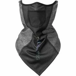 BF Echarpe Polaire Chaude, Coupe Vent, Respirante, Tour De Cou Réglable, Moto, Vélo, Ski, Randonnée, Masque D'équitation Ultra Doux, Gris 58.5*35cm