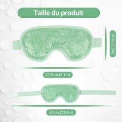 BEARSU Masque Yeux Froid Masque Des Yeux Gel Gonflés, Cernes, Migraine Réutilisable Poche De Glace En Yeux Pour Thérapie Froid Chaud - Vert -Protection des voies respiratoires Soldes 67148058 5