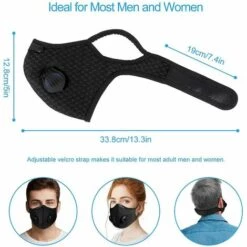 ZHUOXUAN Masque De Protection Dentaire Extérieur Avec 7 Filtres Et 4 Valves Lavable Et -Protection des voies respiratoires Soldes 67170521 4