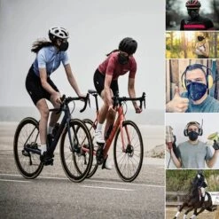 CESIèCLEFOU Anti-Poussière Protection Anti-Pollution Lavable, Pour Les Sports En Extérieur, Le Cyclisme Et La Course Noir 5pcs Lefou -Protection des voies respiratoires Soldes 67256398 5
