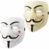 HEGUYEY Halloween Masque Anonymous, 2pcs Masque Deguisement Pour Adulte Enfant Fille Homme, V Pour Vendetta Mask, Anonymous Mask Pour Cosplay Halloween Carnaval , Accessoire Tiktok (Blanc, Beige) -Protection des voies respiratoires Soldes 67279268 1