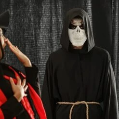 PERLE RARE Crâne Squelette Masque Full Face Protector Halloween Masque Pour Cosplay Mascarade Party (Blanc) -Protection des voies respiratoires Soldes 67356450 5