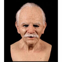 LIFCAUSAL Halloween Chaud Vieil Homme Masque Couvre-chef Vieil Homme Grand-père Visage Perruque Teint Vieil Homme Avec Tête Chauve Teint Peau Vieil Homme Avec Tête Chauve -Protection des voies respiratoires Soldes 67407809 5