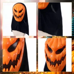 LIFCAUSAL Halloween Citrouille Masques Horreur Adulte Citrouille Masques Costume Cosplay Props Pour Halloween Décorations De Fête Zombie Fête Fournitures -Protection des voies respiratoires Soldes 67407868 2