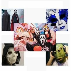 MEZHENG Masque Pour Enfants Femmes Hommes Halloween Costume Cosplay -Protection des voies respiratoires Soldes 67413293 5