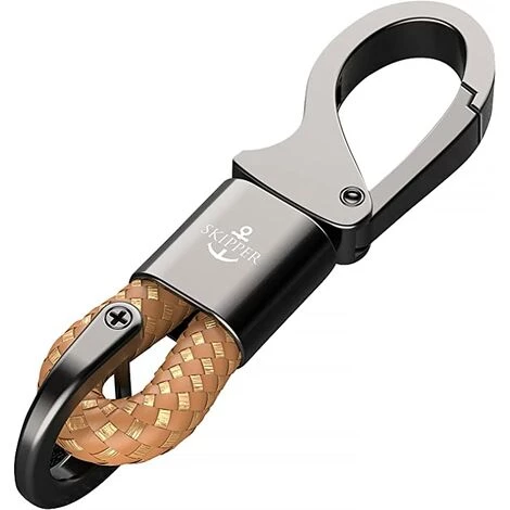 VOCTEIN Porte-clés Mousqueton En Similicuir Tressé En Plusieurs Couleurs Et Acier Inoxydable Noir 3 VOCTEIN Porte-clés Mousqueton En Similicuir Tressé En Plusieurs Couleurs Et Acier Inoxydable Noir