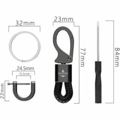 VOCTEIN Porte-clés Mousqueton En Similicuir Tressé En Plusieurs Couleurs Et Acier Inoxydable Noir 10 VOCTEIN Porte-clés Mousqueton En Similicuir Tressé En Plusieurs Couleurs Et Acier Inoxydable Noir -Protection des voies respiratoires Soldes 67414392 4