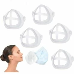 TANèTUE Lot De 5 Supports De Protection Pour Rouge à Lèvres, Coussinet Nasal Pour La Bouche Et Le Nez, Augmente L'espace De Respiration,Support De Masque 3D Pour Protéger Les Lèvres Rouge à Lèvres