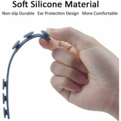 LLOVE 10 PièCes Anti-Serrage Masque Sangle Extender ，Masque Titulaire Crochet Oreille D'Extension De Masque Bande RéGable En Silicone Durable Pour PréVention Des Maux Oreilles Et Visage -Protection des voies respiratoires Soldes 67461653 4