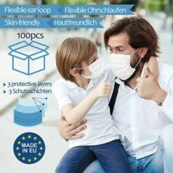 YOOUYIDA Masque Chirurgical - Type IIR ( Rose), BFE 99,98% / VFE 99,6%, DIN EN 14683, 50 Pièces, 3 Couches - Masque Jetable, Médical Adulte, Protection Facial, Anti-Poussière, Masques De Protection Jetables -Protection des voies respiratoires Soldes 67467515 5