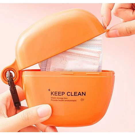 ILOVEMILAN Masque De Voyage Boîte De Rangement Sac De Rangement Clip De Rangement Temporaire Portable Portable Grande Capacité Boîte De Masque (Orange) 4 ILOVEMILAN Masque De Voyage Boîte De Rangement Sac De Rangement Clip De Rangement Temporaire Portable Portable Grande Capacité Boîte De Masque (Orange) – Image 2