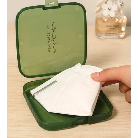 ILOVEMILAN 2 Pièces De Boîte De Rangement De Masque Carré Ménage Anti-poussière Bouche Et Masque De Nez Boîte De Rangement Clip De Sac Anti-salissure Portable Boîte De Rangement De Bagage à Main (marron + Vert Foncé) 5 ILOVEMILAN 2 Pièces De Boîte De Rangement De Masque Carré Ménage Anti-poussière Bouche Et Masque De Nez Boîte De Rangement Clip De Sac Anti-salissure Portable Boîte De Rangement De Bagage à Main (marron + Vert Foncé) – Image 3