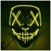 Cisea Générique Masque D'horreur LED, Halloween Masque, Purge Avec Des Effets De Lumière 3X, Contrôlables, Pour La DéCoration De Costumes De FêTe De Carnaval, Cosplay, DéCorations De FêTe(jaune) -Protection des voies respiratoires Soldes 67564039 1