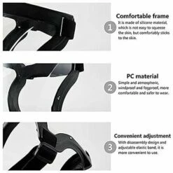 GRID COOL Écran Facial Super Protecteur - Écran Facial Complet, Masque Facial Transparent Durable, écran Facial Transparent, Couverture De Protection Faciale Anti-buée HD Réutilisable - Pour Hommes Et Femmes (noir) -Protection des voies respiratoires Soldes 67574990 4