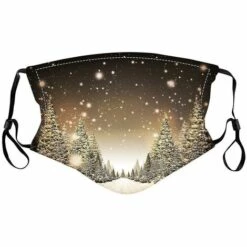 DONTODENT Masque De Protection De Masque Facial D'impression De Noël Extérieur Adulte Lavable Réutilisable