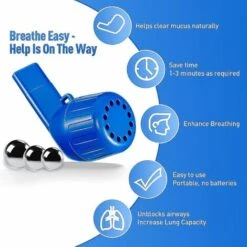 PERLE RARE Appareil D'exercice Pulmonaire Et éliminateur De Mucus - Effacer Le Mucus Naturellement Avec Un Exercice Respiratoire, Bleu -Protection des voies respiratoires Soldes 67717515 4