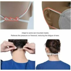 QERSTA Lot De 20 Crochets Réglables Pour Masques De Protection Visage Carivent -Protection des voies respiratoires Soldes 67873669 3