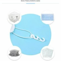 QERSTA Lot De 20 Crochets Réglables Pour Masques De Protection Visage Carivent -Protection des voies respiratoires Soldes 67873669 4