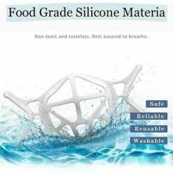 YOOUYIDA Support De Visage En Silicone 3D, Support De Protection Pour Le Visage Pour Un Espace Respirant Plus Confortable, Support De Protection Pour Rouge à Lèvres, Garder Le Tissu Hors De La Bouche 10 Pièces -Protection des voies respiratoires Soldes 67896312 3