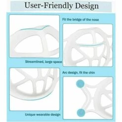 YOOUYIDA Support De Visage En Silicone 3D, Support De Protection Pour Le Visage Pour Un Espace Respirant Plus Confortable, Support De Protection Pour Rouge à Lèvres, Garder Le Tissu Hors De La Bouche 10 Pièces -Protection des voies respiratoires Soldes 67896312 5