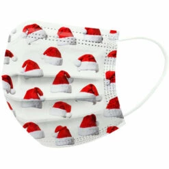 CADEAUX 50Pcs Masques Jetables De Noël Pour Adultes, 3Ply Respirant Protecteur Disposable_Masks Masque De Noël Jetable (B) -Protection des voies respiratoires Soldes 67907003 4