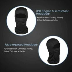 GRID COOL Windproof Balaclava Ski Mask Masque De Moto Cagoule, Cagoule De Ski Multifonctionnelle Mince Et Respirante Pour Femmes Et Hommes (Noir) -Protection des voies respiratoires Soldes 68073072 4