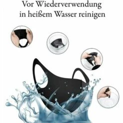 GRID COOL Masque Unisexe En Soie Glacée Lavable Et Réutilisable (10 Pièces) Noir， -Protection des voies respiratoires Soldes 68073742 3