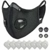 Cisea M Anti-Poussière ,M De Protection Anti-Pollution, M Avec 8 Filtres à Charbon Actif Supplémentaires, Lavable- Noir -Protection des voies respiratoires Soldes 68076880 1