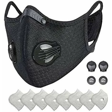 Cisea M Anti-Poussière ,M De Protection Anti-Pollution, M Avec 8 Filtres à Charbon Actif Supplémentaires, Lavable- Noir 3 Cisea M Anti-Poussière ,M De Protection Anti-Pollution, M Avec 8 Filtres à Charbon Actif Supplémentaires, Lavable- Noir