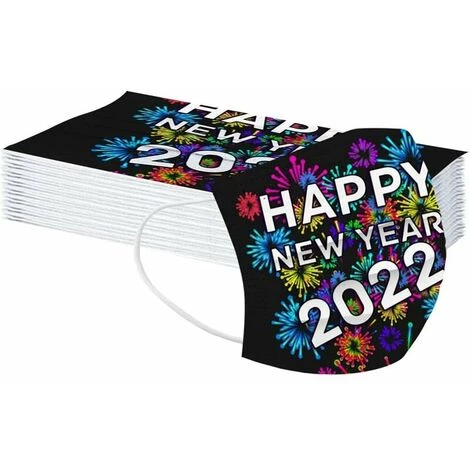 QERSTA 50 PCS Femmes Jetable 3 Couches Visage_Masque Non Tissé Anti-Poussière Respirant Avec Crochets D'oreille élastiques,Bonne Année 2022 Imprimé Bandeaux Pour Fille Protéger Contre La Poussière, 4 QERSTA 50 PCS Femmes Jetable 3 Couches Visage_Masque Non Tissé Anti-Poussière Respirant Avec Crochets D'oreille élastiques,Bonne Année 2022 Imprimé Bandeaux Pour Fille Protéger Contre La Poussière, – Image 2