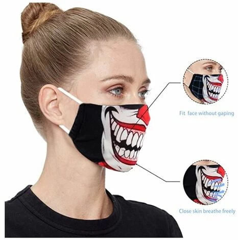 KAEJYIUT Masque Facial En Coton Réutilisable à La Mode Pour Hommes Et Femmes Lavable Et Respirant 5 KAEJYIUT Masque Facial En Coton Réutilisable à La Mode Pour Hommes Et Femmes Lavable Et Respirant – Image 3