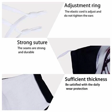 KAEJYIUT Masque Facial En Coton Réutilisable à La Mode Pour Hommes Et Femmes Lavable Et Respirant 7 KAEJYIUT Masque Facial En Coton Réutilisable à La Mode Pour Hommes Et Femmes Lavable Et Respirant – Image 5