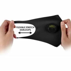 KAEJYIUT Masque Facial En Tissu Respirant, Avec Valve D'air Et Boucles D'oreilles, Réutilisable, Doux, Lavable, Durable Pour Un Usage Quotidien Public, Noir（4pcs) -Protection des voies respiratoires Soldes 68156108 4