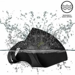 KAEJYIUT Masque Facial En Tissu Respirant, Avec Valve D'air Et Boucles D'oreilles, Réutilisable, Doux, Lavable, Durable Pour Un Usage Quotidien Public, Noir（4pcs) -Protection des voies respiratoires Soldes 68156108 5