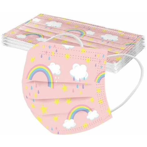 KAEJYIUT Foulard Facial à 3 Couches Pour Enfants Jetables 10PC Avec Foulard Masque Jetable Respirant Pour La Course Multifonctionnelle (C) 3 KAEJYIUT Foulard Facial à 3 Couches Pour Enfants Jetables 10PC Avec Foulard Masque Jetable Respirant Pour La Course Multifonctionnelle (C)