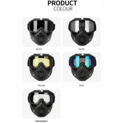 Fei Yu Masque Facial De Moto Lunettes Haute Definition Avec Filtre Buccal Pour Casque Ouvert Protecteur De Visage De Motocross, Modele: Transparent 19 - Modele:Transparent 19 -Protection des voies respiratoires Soldes 68204320 4