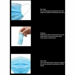 ILOVEMILAN Lot De 100 Masques Jetables Pour Adultes 4 Plis, Masque De Protection Respirant Jetable, Masque De Moto Respirant, Couverture Anti-smog. -Protection des voies respiratoires Soldes 68257248 3