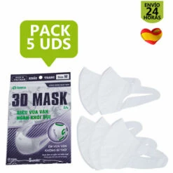 GRUPO K-2 Pack Mascarilla Higiénica De Protección Antipolvo 3d 5 Uds