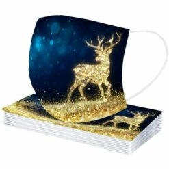 10 Pièces * YY002-1 * 2 Masque De Protection Jetable Motif D'impression Couleur Fauve Contient Une Bonne Respirabilité Fondue HANBING